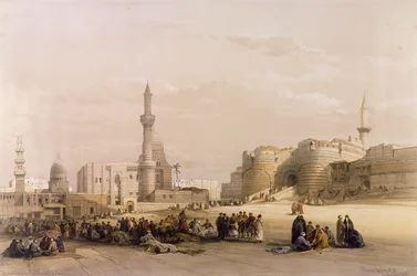 Der Eingang zur Zitadelle von Kairo, aus Ägypten und Nubien, Bd. 3